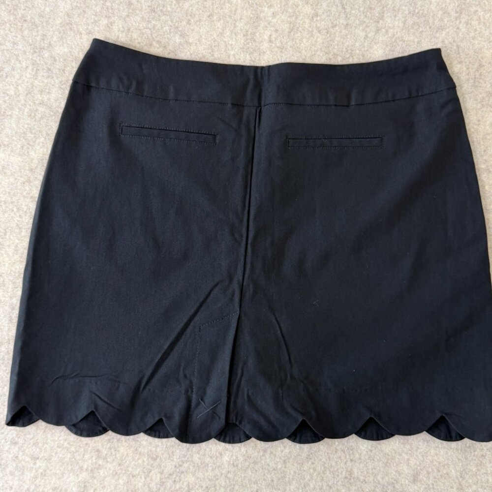 Lulu B Black Scalloped Skort Size 10 Pull On Golf Tennis Skirt NWT - Picture 11 of 11